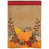Magnolia Gardens M011415 13 x 18 in. Thankful Grateful Blessed Double Applique Garden Flag