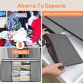 thumbnail image 2 of VIOPY 105L Bolsas De Almacenamiento, 4 Piezas Bolsas Para Guardar Cobijas Y Edredones Transparente Plegable, Cajas De Almacenamiento Para Ropa Con Asa Reforzada, Almacenamiento Para Ropa De Cama, 2 of 7