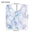 thumbnail image 2 of 2 Piece Soft Bathroom Rug Set Light Purple and Blue Marble Bath Mat and U-Shaped Toilet Contour Rug (16"x24"+20"x24"), 2 of 9
