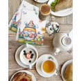 thumbnail image 4 of Easter Gnomes Bunnies Kitchen Dish Towels for Drying Dishes Set of 4, Spring Easter Eggs Floral Leaves Waffle Weave Microfiber Hand Tea Bathroom Towels Quick Dry & Absorbent Towel 15.7x23.6, 4 of 7