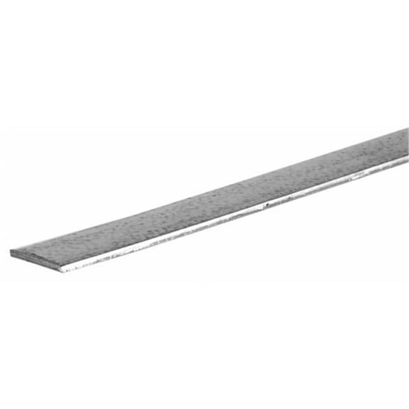 11088 Flat Steel Bar, Zinc Plated, 12 Gauge, 1/8 x 0.75 x 36-In. - Quantity 5