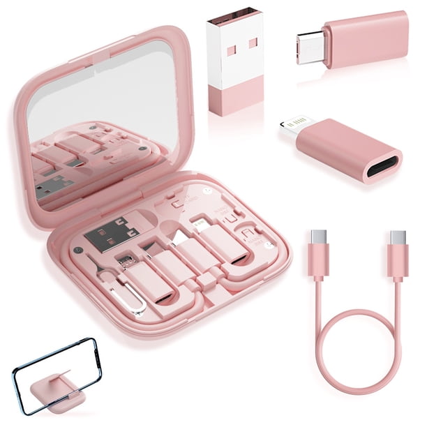 Adaptador de cable de carga con pin de tarjeta de carga de datos de carga rápida plegable magnético para Apple Android
