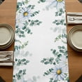 thumbnail image 5 of Table Runners 120 Inches Long Dress Scarves, Daisy Eucalyptus Farmhouse Coffee/Dining/Kitchen Table Runner for Living Room, Farmhouse Weeping Botanical 13x120 Inch, 5 of 9