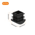 thumbnail image 2 of Uxcell 0 x 0.87 Inch Rectangle Plastic Plug, 24 Pcs White Pipe Tubing End Cap Plastic Plug Cap Insert, 2 of 5