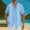 Blue, variant on ZZwxWA Mens Short Sleeve Shirts Linen Cotton Button Down Embroidered Wedding Shirt Summer Beach Tops up to 65% Off