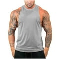 thumbnail image 1 of pstuiky Camisetas sin mangas para hombre, Camiseta deportiva de verano para hombre, de cuello redondo, lisa, de fitness Camisas de hombre xxxl, 1 of 4
