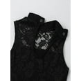 thumbnail image 5 of iEFiEL Girls Sleeveless Lace Back Ballet Dance Gymnastics Leotard Black-B 9-10, 5 of 7