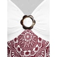 thumbnail image 3 of Vestido Línea Vertical Estampado Flor Étnico Tamaño Plus Rosegal Vestidos casuales de talla grande, 3 of 5