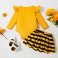 thumbnail image 4 of Zshosam Baby Girl Suspender Skirts Set Baby Girl Outfit Newborn Infant Long Sleeve Romper Tutu Skirt Sets Size 3 6 Months,(Yellow 3-6 Months), 4 of 8