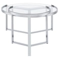 thumbnail image 6 of Delia 2-Piece Round Glass Top Nesting Coffee Table Chrome, 6 of 11