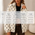 thumbnail image 4 of Fleece Jackets for Women Oversized Stand Collar Zip Up Jacket with Pockets Winter Casual Warm Trendy Polka Dots Plush Outerwear,Sizes S-2XL, 4 of 8