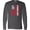 Charcoal Grey, variant on Inktastic Cheer Dad Distressed Red Flag Design Long Sleeve T-Shirt