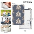 thumbnail image 2 of Decorative Pattern Bath Towel 100% Cotton Soft Thick High Absorbency Hand Face Towel Single Pack 16x28in, 2 of 7