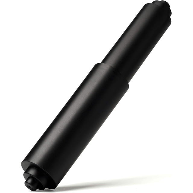 Portarrollos de papel higiénico Qualihome universal de plástico negro