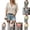 001-Beige, variant on Women Short Sleeve Crochet Knit Cardigan Striped V Neck Lightweight Sweater Crop Top Boho Holiday Open Front Knitwear Outerwear