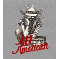 thumbnail image 5 of All American Cowgirl Women's Heather Gray Crew Neck Short Sleeve Top-Large, 5 of 6