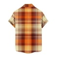 thumbnail image 5 of Plaid Shirts for Women Button Down Shirt Lapel Neck Casual Loose Womens Summer Tops, 5 of 5