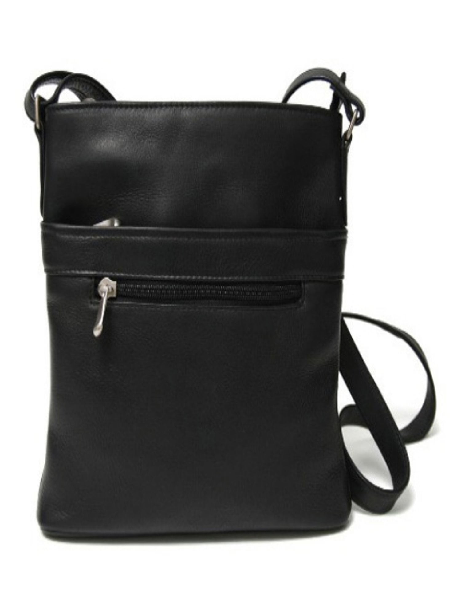 Royce Leather Triple Zip Crossbody Handbag