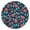 Pioneer Flower Floral-3, variant on Pioneer Flower Floral Print Pattern Round Fitted Tablecloth with Elastic Edge,Dining Table Cover Waterproof,Outdoor Round Tablecloth for Camping,Dining,Indoor and Outdoor