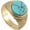Gold Blue, variant on Men's Vintage Simple Round Stone Dotted Pattern Ring, Stainless Steel Gothic Punk Style Band, Party Concert Everyday Style