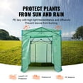 thumbnail image 5 of VEVOR 8 x 6 x 7.5 FT Mini Walk-in Greenhouse Garden Movable Plant Greenhouse Indoor Outdoor Portable Plant Gardening Canopy, W/ Roll-up Zipper Entry Door & Heavy Duty Steel Frame, Green, 5 of 9