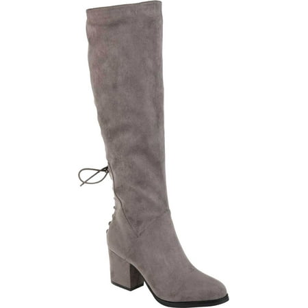 

Women s Journee Collection Leeda Extra Wide Calf Knee High Boot Grey Faux Suede 6.5 M