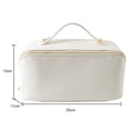 thumbnail image 4 of Bolso cosmético de PU Bolso organizador cosmético portátil para regalos navideños (Blanco) Likrtyny Cuidado Belleza, 4 of 9