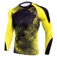 thumbnail image 1 of Hombres Camisas de manga larga O-cuello Raglan Impreso Elástico Deportes de secado rápido, 1 of 7