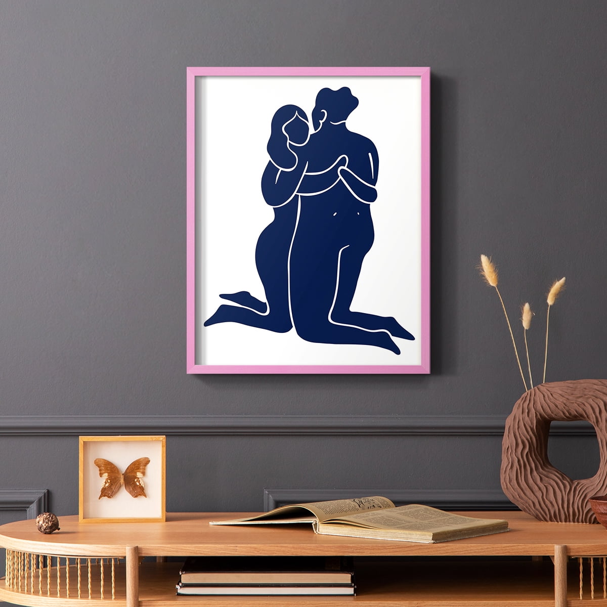 Matisse CIV Framed Print in Pink Solid Wood 11 x 14 Framed Print