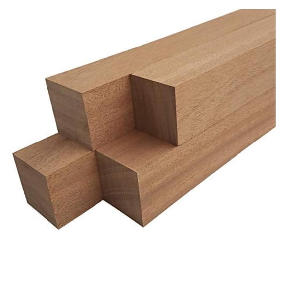 Mahogany Lumber Square Turning Blanks (4pc) (2" x 2" x 8")