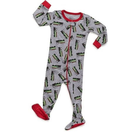 Leveret Train Footed Pajama Sleeper 100% Cotton 12-18 Months