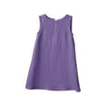 thumbnail image 2 of Spazoro Toddler Girls A-Line Dress, Sleeveless Round Neck Solid Color Casual Princess Dresses for Child Girls Purple Size 3 years, 2 of 9