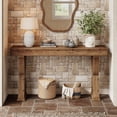 thumbnail image 5 of Tribesigns 63-Inch Solid Wood Console Table, Farmhouse Narrow Entryway Table with X-Shaped Legs for Hallway, or Foyer, Easy Assembly, 5 of 7