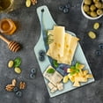 thumbnail image 5 of Dinosaur Cutting Board, Monstrous Aggressive Creature Detailed Vivid Hand Drawn Art, Decorative Tempered Glass Cutting and Serving Board, Wine Bottle Shape, Blue Yellow Pink, by Ambesonne, 5 of 5