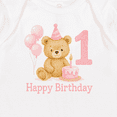 thumbnail image 3 of Inktastic Cute Teddy Bear 1st Birthday Party Baby Romper Coveralls, 3 of 4