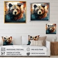 thumbnail image 4 of Designart "Brown Bear in the Forest I" Animals Framed Wall Art - Traditional Brown Bear Entryway Framed Wall Art, 4 of 6