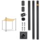 thumbnail image 3 of Yescom 10Ft Shade Sail Pole Post Canopy Awning Deck Patio Backyard with Pole Bracket Clamp Powder Patio Outdoor Black, 3 of 10