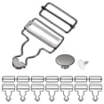 thumbnail image 1 of Uxcell 8 Set Metal Overalls Buckles, 1-3/8" Overall Suspender Clips, Adjustable Buckle Replacement with Sliders and Buttons for Bib Trousers Jeans Suspender, Dim Gray, 1 of 6