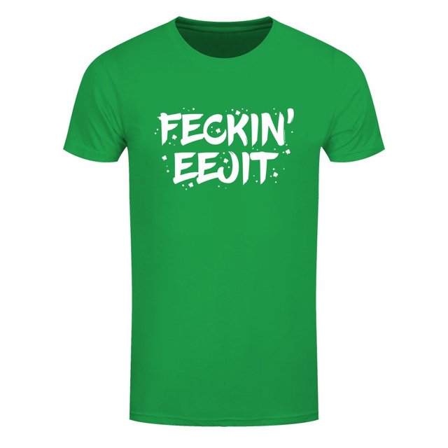 Grindstore - Camiseta Feckin Eejit Día de San Patricio para Hombre (Verde)