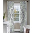 thumbnail image 4 of Green Purple Boho Sheer Curtains 84 Inch Length 2 Panels Set for Living Room/Bedroom, Vintage Abstract Art Floral Ethnic Tribe Kitchen Curtains Grommet Semi-Sheer Curtains Window Treatments 42"x84"x2, 4 of 7