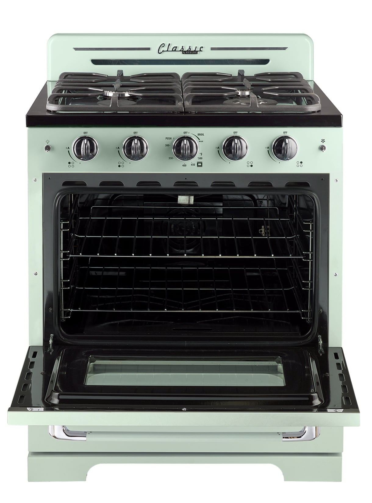 Unique Classic Retro 30" 3.9 cu/ft Freestanding Gas Range with Sealed Burners in Summer Mint Green