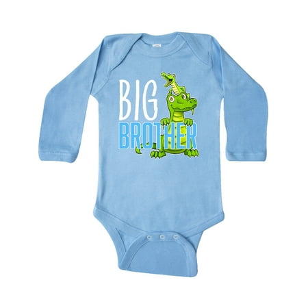

Inktastic Big Brother with Cute Alligators Gift Baby Boy or Baby Girl Long Sleeve Bodysuit