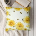 thumbnail image 3 of YINGXI Spring Pillow Covers Yellow Flower Pillow Covers Pillow Cases Decorative Throw Cushion Cases Spring Summer Home Decor for Couch Bed Sofa 24x24in, 3 of 5