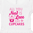 thumbnail image 4 of Inktastic Valentines Day All you Need is Love and Cupcakes Girls Toddler Dress, 4 of 5