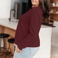 thumbnail image 5 of Valueadd Women's Long Sleeve T-shirt Plus Size Neck T Shirts Womens Tops Casual Summer Tshirts Loose Fit Tee, 5 of 6