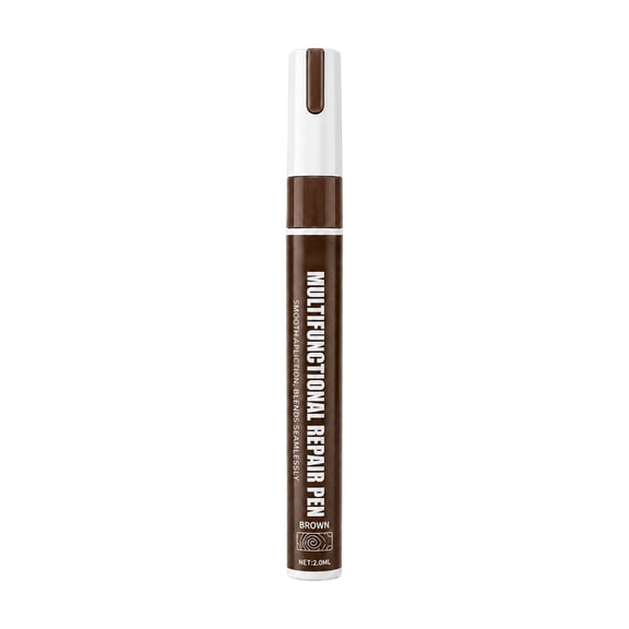 Wood Touch Up Marker Pen Brown 14cm for Floor Cabinet Scratch Repair Furniture Filler 2ml