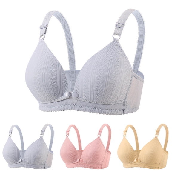 Bixock Women Underwear,Women Casual Bras,Women Comfortable Bras Nursing Maternity Underwear Front Closure Wireless Thin Cup Push Up Support Drop Clip Nursing Bra