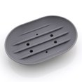 thumbnail image 2 of unbranded  4 Pcs Grey Soap Dish Bar Travel Case Storage Plate Compact Tray, 2 of 8