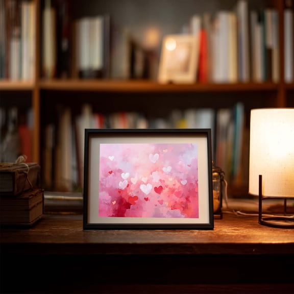 Abstract Romantic Heart Canvas Painting Wall Art Pictures for Living Room Bedroom Decoration Canvas Pictures Poster Frameless