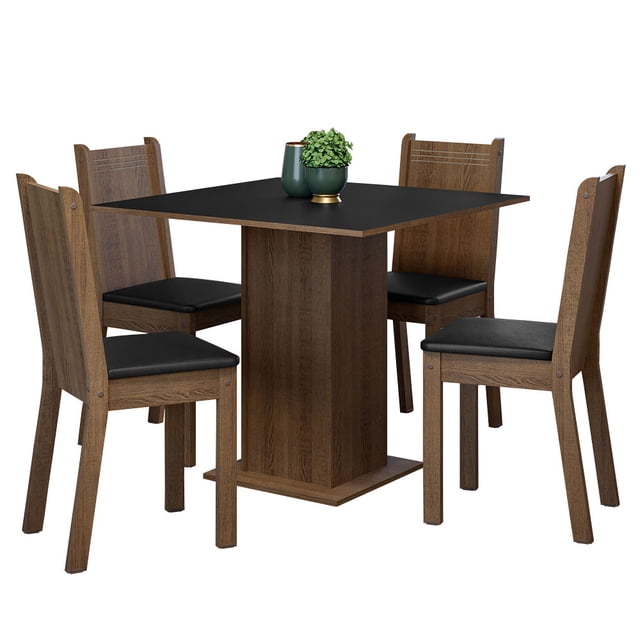 Juego de Comedor con Mesa y 4 Sillas Madesa Samara MN